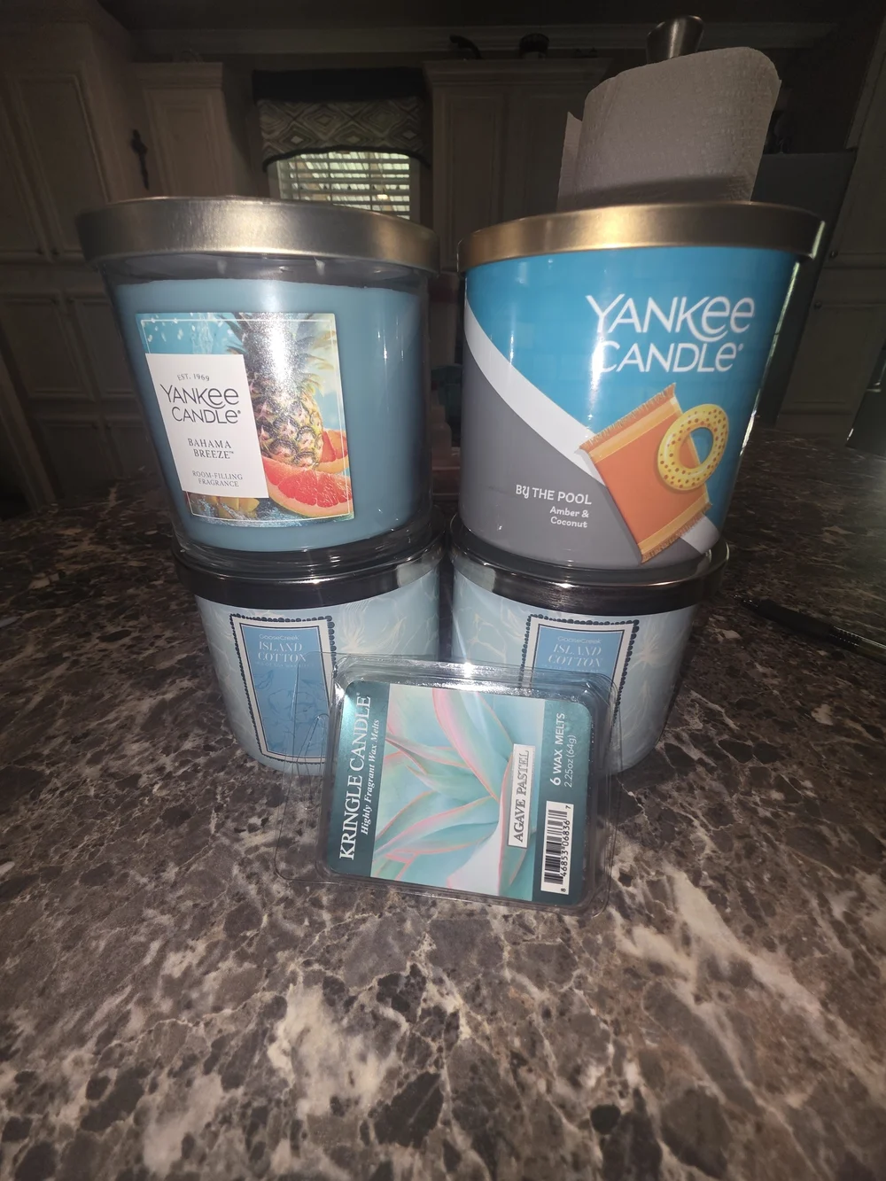 Yankee Candle Blue Tropical & Pool Scented Candle Set